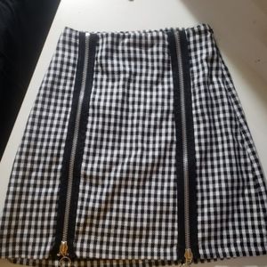 The Ragged Priest Gingham Zipper Skirt